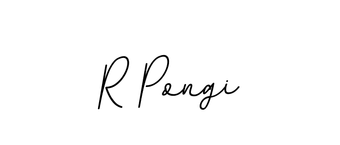Create a beautiful signature design for name R Pongi. With this signature (BallpointsItalic-DORy9) fonts, you can make a handwritten signature for free. R Pongi signature style 11 images and pictures png
