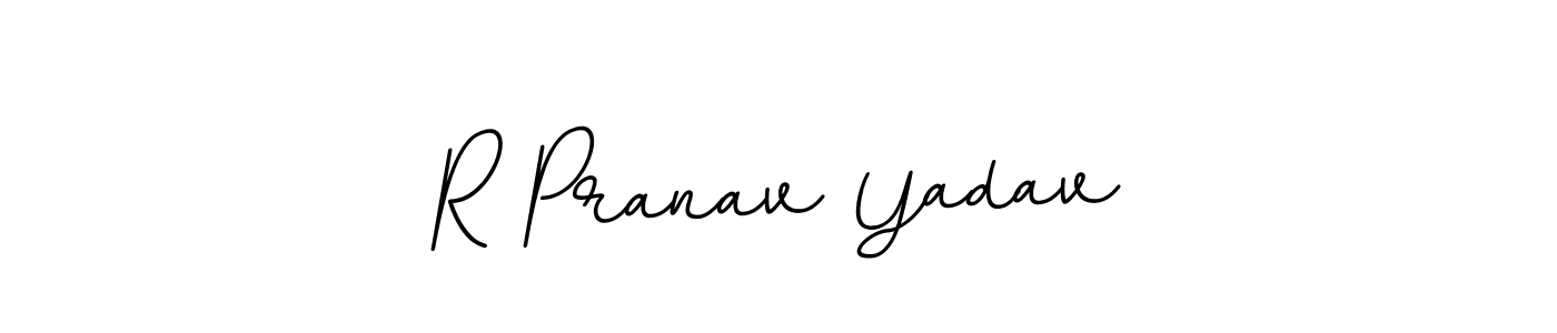 Make a beautiful signature design for name R Pranav Yadav. With this signature (BallpointsItalic-DORy9) style, you can create a handwritten signature for free. R Pranav Yadav signature style 11 images and pictures png