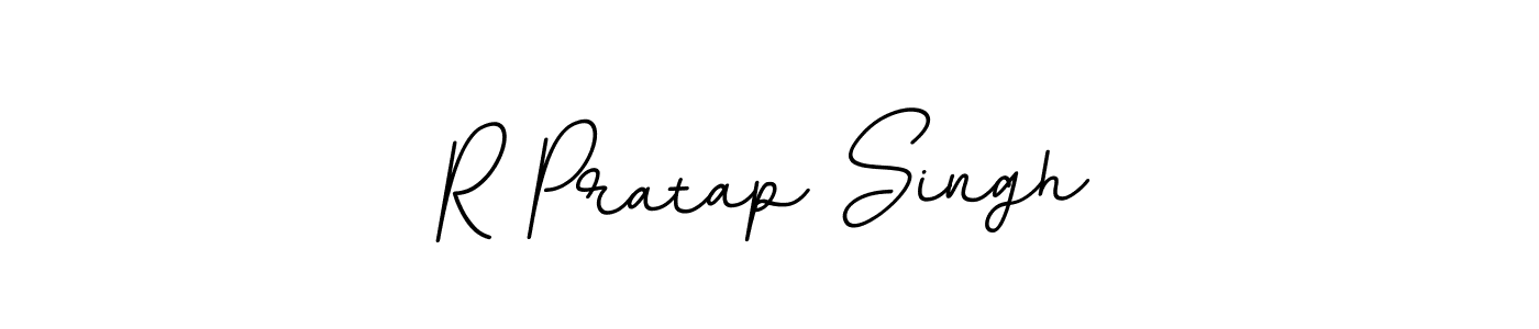 Design your own signature with our free online signature maker. With this signature software, you can create a handwritten (BallpointsItalic-DORy9) signature for name R Pratap Singh. R Pratap Singh signature style 11 images and pictures png