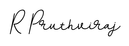 The BallpointsItalic-DORy9 lettering style adds unique flourish to name R Pruthviraj. Stand out with a custom digital autograph made in seconds. R Pruthviraj signature style 11 images and pictures png