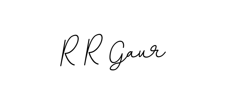 The best way (BallpointsItalic-DORy9) to make a short signature is to pick only two or three words in your name. The name R R Gaur include a total of six letters. For converting this name. R R Gaur signature style 11 images and pictures png