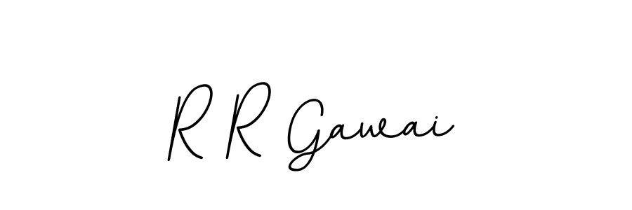 How to make R R Gawai name signature. Use BallpointsItalic-DORy9 style for creating short signs online. This is the latest handwritten sign. R R Gawai signature style 11 images and pictures png