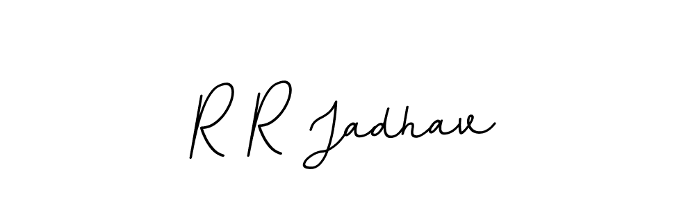 Create a beautiful signature design for name R R Jadhav. With this signature (BallpointsItalic-DORy9) fonts, you can make a handwritten signature for free. R R Jadhav signature style 11 images and pictures png