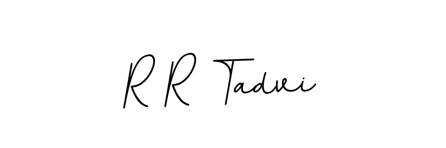 if you are searching for the best signature style for your name R R Tadvi. so please give up your signature search. here we have designed multiple signature styles  using BallpointsItalic-DORy9. R R Tadvi signature style 11 images and pictures png