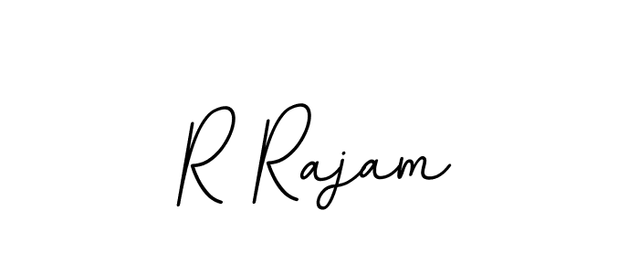 The best way (BallpointsItalic-DORy9) to make a short signature is to pick only two or three words in your name. The name R Rajam include a total of six letters. For converting this name. R Rajam signature style 11 images and pictures png