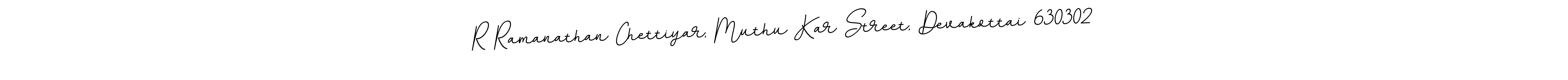 Make a beautiful signature design for name R Ramanathan Chettiyar, Muthu Kar Street, Devakottai 630302. With this signature (BallpointsItalic-DORy9) style, you can create a handwritten signature for free. R Ramanathan Chettiyar, Muthu Kar Street, Devakottai 630302 signature style 11 images and pictures png