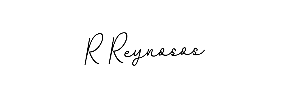 Design your own signature with our free online signature maker. With this signature software, you can create a handwritten (BallpointsItalic-DORy9) signature for name R Reynosos. R Reynosos signature style 11 images and pictures png