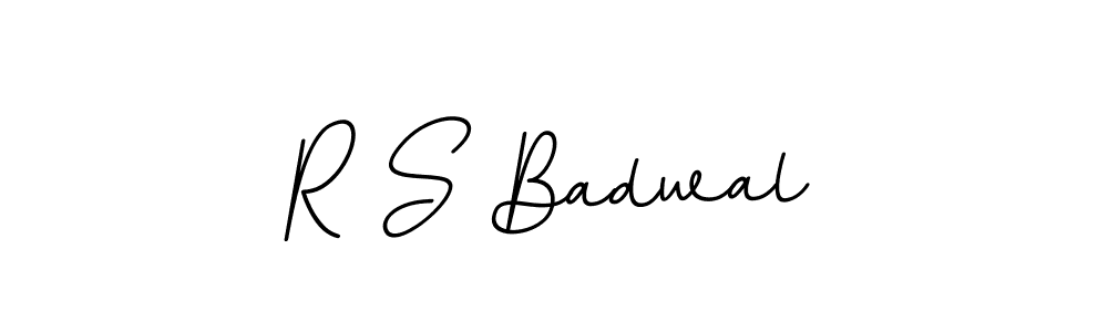 Make a beautiful signature design for name R S Badwal. With this signature (BallpointsItalic-DORy9) style, you can create a handwritten signature for free. R S Badwal signature style 11 images and pictures png