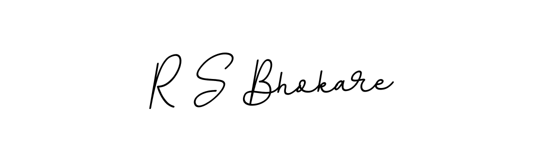 How to make R S Bhokare name signature. Use BallpointsItalic-DORy9 style for creating short signs online. This is the latest handwritten sign. R S Bhokare signature style 11 images and pictures png