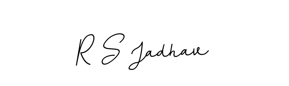 How to make R S Jadhav name signature. Use BallpointsItalic-DORy9 style for creating short signs online. This is the latest handwritten sign. R S Jadhav signature style 11 images and pictures png