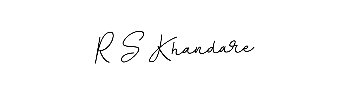 Use a signature maker to create a handwritten signature online. With this signature software, you can design (BallpointsItalic-DORy9) your own signature for name R S Khandare. R S Khandare signature style 11 images and pictures png