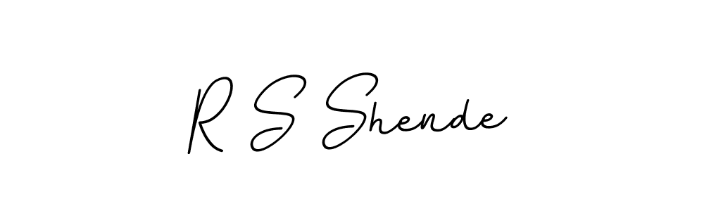 The best way (BallpointsItalic-DORy9) to make a short signature is to pick only two or three words in your name. The name R S Shende include a total of six letters. For converting this name. R S Shende signature style 11 images and pictures png