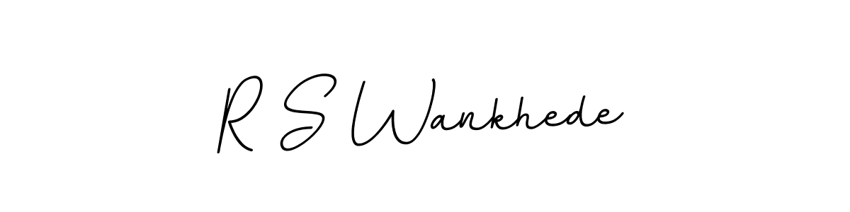 Make a beautiful signature design for name R S Wankhede. With this signature (BallpointsItalic-DORy9) style, you can create a handwritten signature for free. R S Wankhede signature style 11 images and pictures png