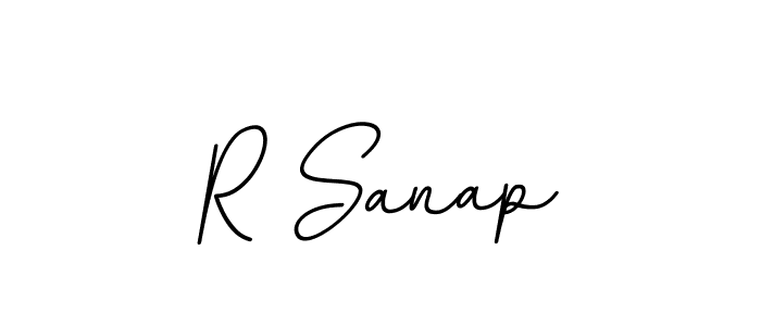 Make a beautiful signature design for name R Sanap. With this signature (BallpointsItalic-DORy9) style, you can create a handwritten signature for free. R Sanap signature style 11 images and pictures png