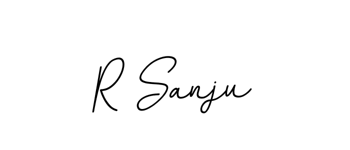 Similarly BallpointsItalic-DORy9 is the best handwritten signature design. Signature creator online .You can use it as an online autograph creator for name R Sanju. R Sanju signature style 11 images and pictures png