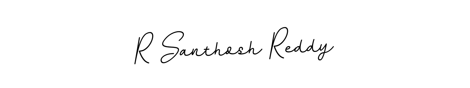 How to make R Santhosh Reddy name signature. Use BallpointsItalic-DORy9 style for creating short signs online. This is the latest handwritten sign. R Santhosh Reddy signature style 11 images and pictures png