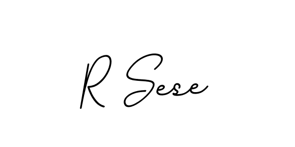 The best way (BallpointsItalic-DORy9) to make a short signature is to pick only two or three words in your name. The name R Sese include a total of six letters. For converting this name. R Sese signature style 11 images and pictures png
