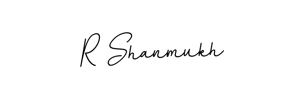 Make a beautiful signature design for name R Shanmukh. With this signature (BallpointsItalic-DORy9) style, you can create a handwritten signature for free. R Shanmukh signature style 11 images and pictures png