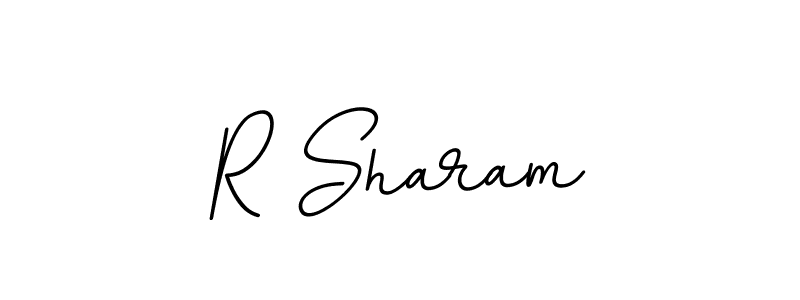 Use a signature maker to create a handwritten signature online. With this signature software, you can design (BallpointsItalic-DORy9) your own signature for name R Sharam. R Sharam signature style 11 images and pictures png