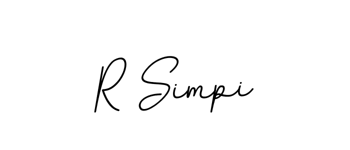 This is the best signature style for the R Simpi name. Also you like these signature font (BallpointsItalic-DORy9). Mix name signature. R Simpi signature style 11 images and pictures png