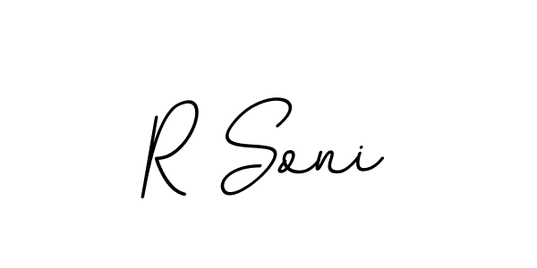 Create a beautiful signature design for name R Soni. With this signature (BallpointsItalic-DORy9) fonts, you can make a handwritten signature for free. R Soni signature style 11 images and pictures png