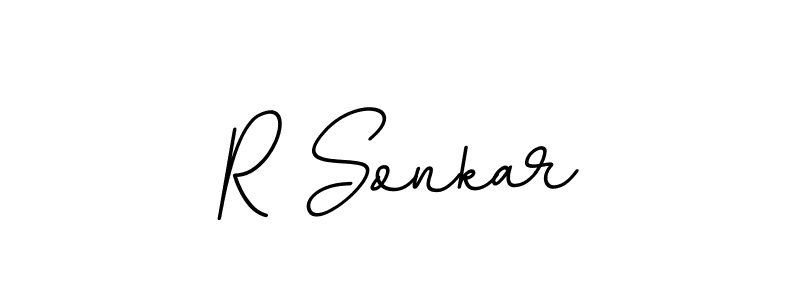 Make a beautiful signature design for name R Sonkar. With this signature (BallpointsItalic-DORy9) style, you can create a handwritten signature for free. R Sonkar signature style 11 images and pictures png