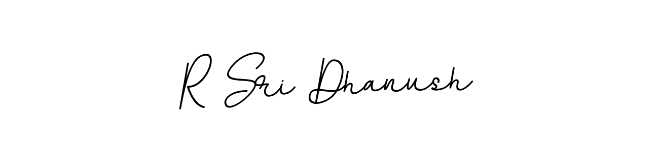 Design your own signature with our free online signature maker. With this signature software, you can create a handwritten (BallpointsItalic-DORy9) signature for name R Sri Dhanush. R Sri Dhanush signature style 11 images and pictures png