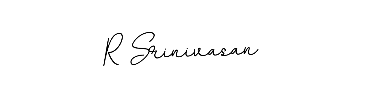 Use a signature maker to create a handwritten signature online. With this signature software, you can design (BallpointsItalic-DORy9) your own signature for name R Srinivasan. R Srinivasan signature style 11 images and pictures png