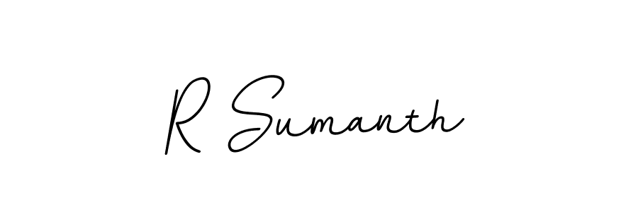 Make a beautiful signature design for name R Sumanth. With this signature (BallpointsItalic-DORy9) style, you can create a handwritten signature for free. R Sumanth signature style 11 images and pictures png