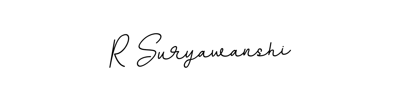 This is the best signature style for the R Suryawanshi name. Also you like these signature font (BallpointsItalic-DORy9). Mix name signature. R Suryawanshi signature style 11 images and pictures png