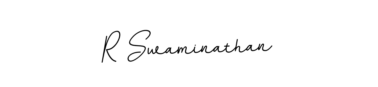 Use a signature maker to create a handwritten signature online. With this signature software, you can design (BallpointsItalic-DORy9) your own signature for name R Swaminathan. R Swaminathan signature style 11 images and pictures png