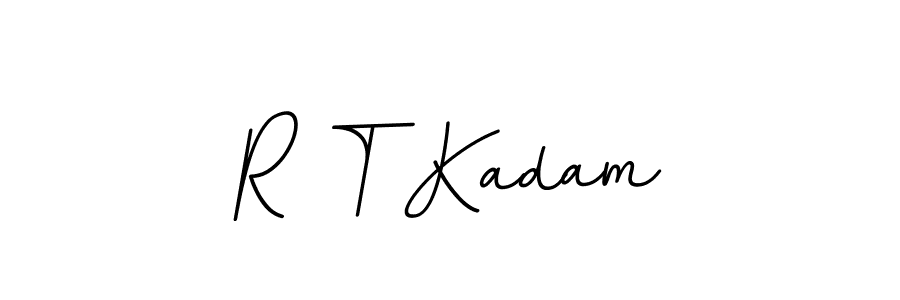 How to make R T Kadam name signature. Use BallpointsItalic-DORy9 style for creating short signs online. This is the latest handwritten sign. R T Kadam signature style 11 images and pictures png