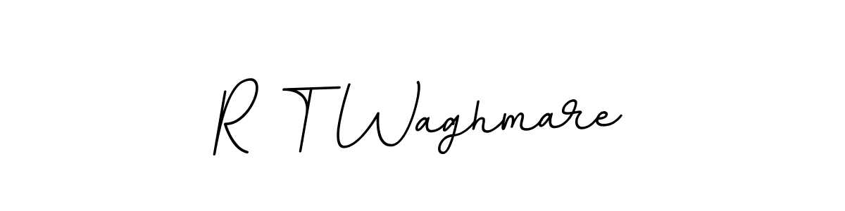 How to make R T Waghmare name signature. Use BallpointsItalic-DORy9 style for creating short signs online. This is the latest handwritten sign. R T Waghmare signature style 11 images and pictures png