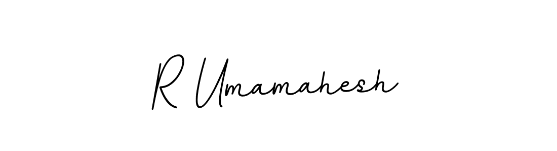 The best way (BallpointsItalic-DORy9) to make a short signature is to pick only two or three words in your name. The name R Umamahesh include a total of six letters. For converting this name. R Umamahesh signature style 11 images and pictures png