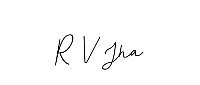 This is the best signature style for the R V Jha name. Also you like these signature font (BallpointsItalic-DORy9). Mix name signature. R V Jha signature style 11 images and pictures png