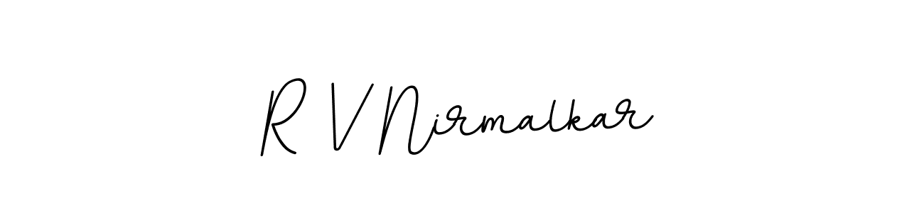 How to make R V Nirmalkar signature? BallpointsItalic-DORy9 is a professional autograph style. Create handwritten signature for R V Nirmalkar name. R V Nirmalkar signature style 11 images and pictures png