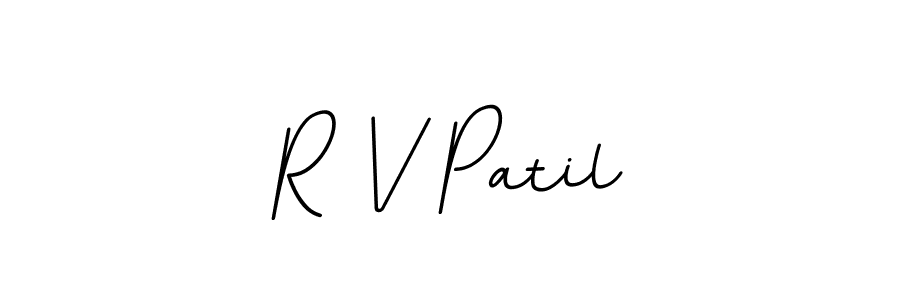 How to make R V Patil name signature. Use BallpointsItalic-DORy9 style for creating short signs online. This is the latest handwritten sign. R V Patil signature style 11 images and pictures png