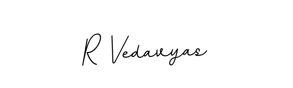 Use a signature maker to create a handwritten signature online. With this signature software, you can design (BallpointsItalic-DORy9) your own signature for name R Vedavyas. R Vedavyas signature style 11 images and pictures png