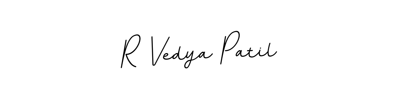 The best way (BallpointsItalic-DORy9) to make a short signature is to pick only two or three words in your name. The name R Vedya Patil include a total of six letters. For converting this name. R Vedya Patil signature style 11 images and pictures png
