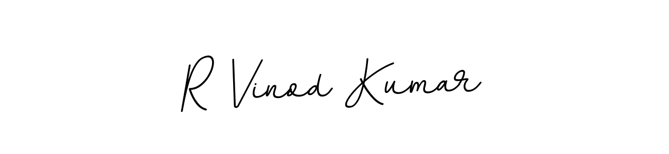 Create a beautiful signature design for name R Vinod Kumar. With this signature (BallpointsItalic-DORy9) fonts, you can make a handwritten signature for free. R Vinod Kumar signature style 11 images and pictures png