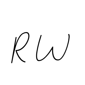 The best way (BallpointsItalic-DORy9) to make a short signature is to pick only two or three words in your name. The name R W include a total of six letters. For converting this name. R W signature style 11 images and pictures png