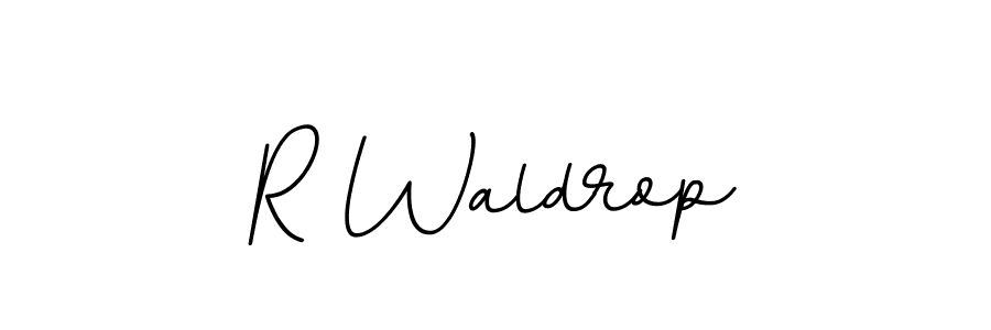 Make a beautiful signature design for name R Waldrop. With this signature (BallpointsItalic-DORy9) style, you can create a handwritten signature for free. R Waldrop signature style 11 images and pictures png