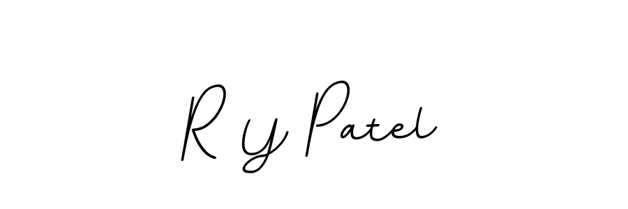 How to make R Y Patel name signature. Use BallpointsItalic-DORy9 style for creating short signs online. This is the latest handwritten sign. R Y Patel signature style 11 images and pictures png