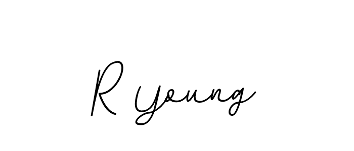 You should practise on your own different ways (BallpointsItalic-DORy9) to write your name (R Young) in signature. don't let someone else do it for you. R Young signature style 11 images and pictures png