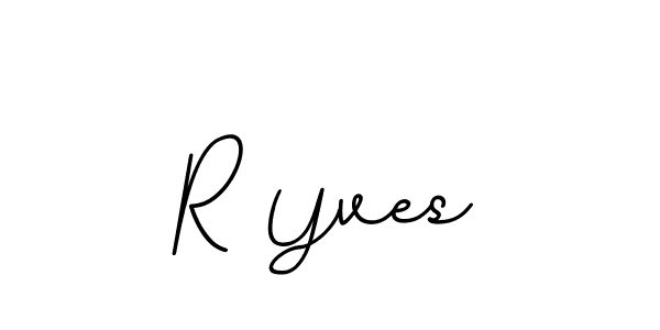 The best way (BallpointsItalic-DORy9) to make a short signature is to pick only two or three words in your name. The name R Yves include a total of six letters. For converting this name. R Yves signature style 11 images and pictures png