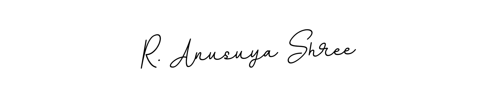 How to make R. Anusuya Shree name signature. Use BallpointsItalic-DORy9 style for creating short signs online. This is the latest handwritten sign. R. Anusuya Shree signature style 11 images and pictures png