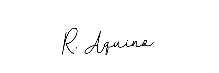 How to make R. Aquino name signature. Use BallpointsItalic-DORy9 style for creating short signs online. This is the latest handwritten sign. R. Aquino signature style 11 images and pictures png