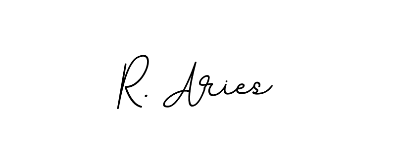 How to make R. Aries name signature. Use BallpointsItalic-DORy9 style for creating short signs online. This is the latest handwritten sign. R. Aries signature style 11 images and pictures png