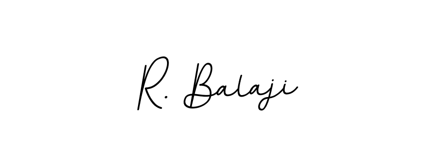 Design your own signature with our free online signature maker. With this signature software, you can create a handwritten (BallpointsItalic-DORy9) signature for name R. Balaji. R. Balaji signature style 11 images and pictures png