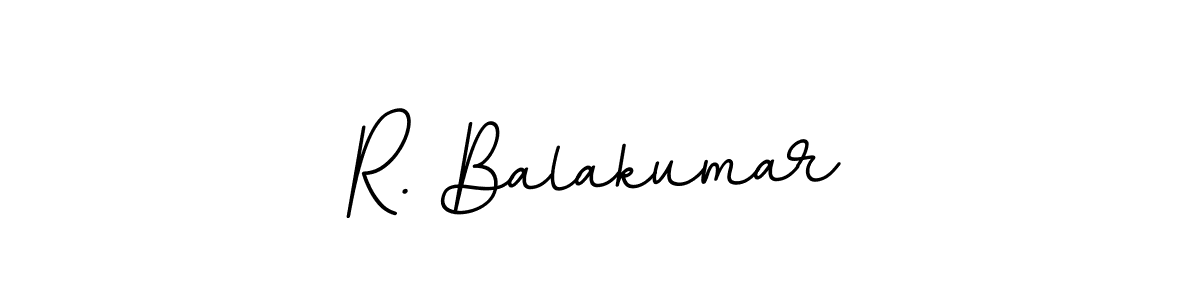 How to make R. Balakumar name signature. Use BallpointsItalic-DORy9 style for creating short signs online. This is the latest handwritten sign. R. Balakumar signature style 11 images and pictures png